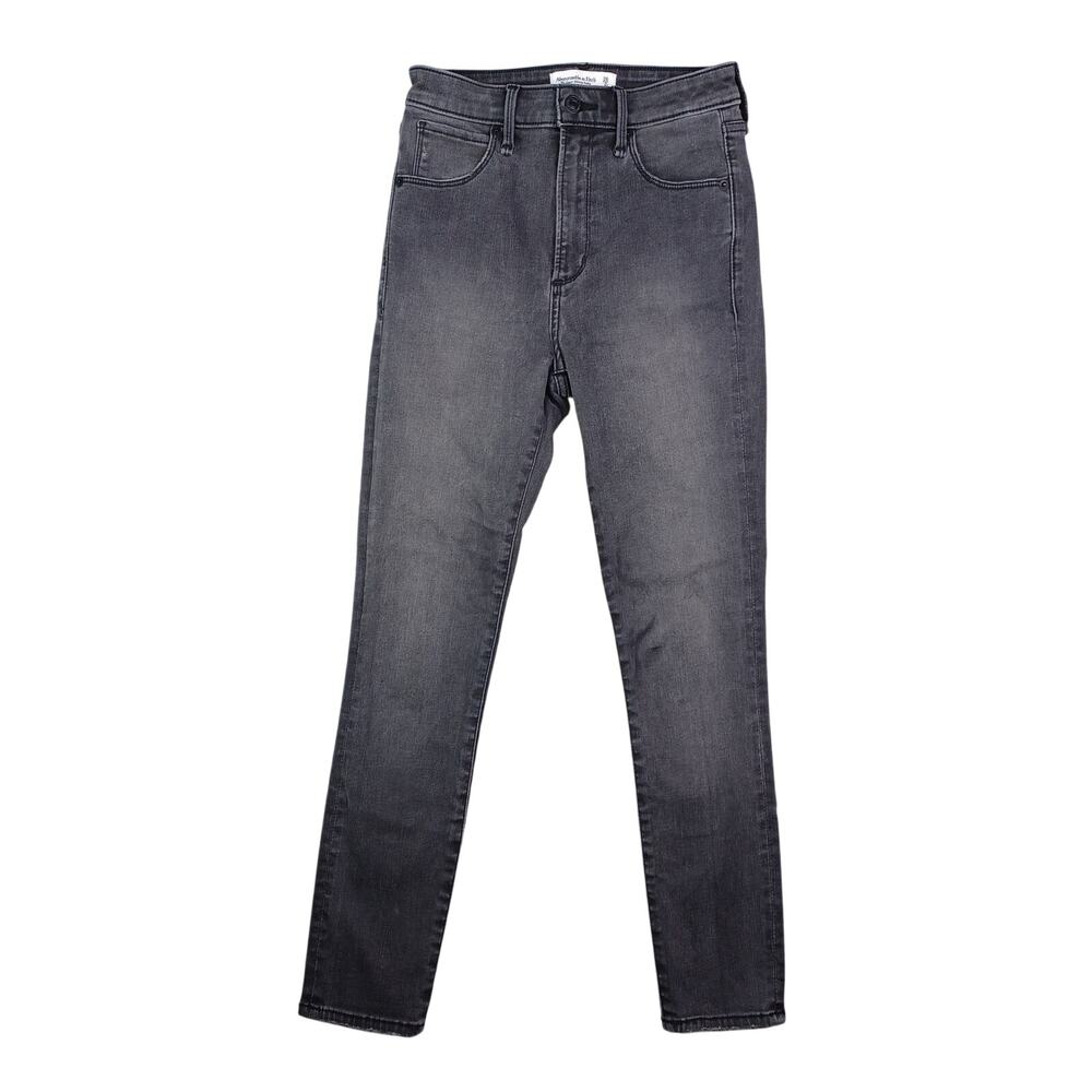 Abercrombie & Fitch Jeans Women's 26/2 Black Super Skinny Ankle High Rise Denim